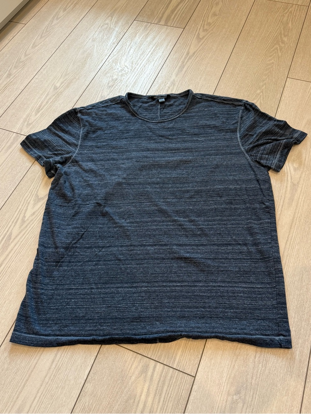 John Varvatos XL heather blue tee shirt 100% cotton short sleeve casual classic
